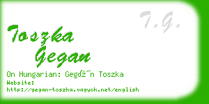 toszka gegan business card